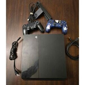 Sony PlayStation 4 PS4 Black Console 500GB Bundle 2 Controllers, 15 Games TESTED